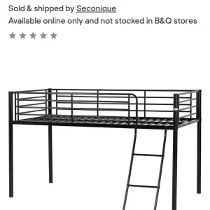 Mid Sleeper Metal Bed Frame in Black