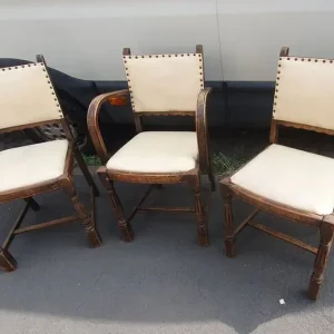 Wooded Vintage Chairs - Image 2