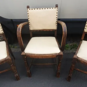 Wooded Vintage Chairs - Image 3