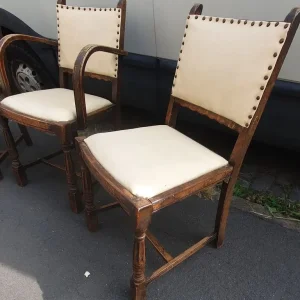 Wooded Vintage Chairs - Image 4
