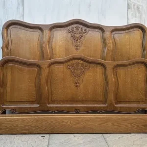 French Louis XV Oak Double Bed Frame – Great Condition - Image 2