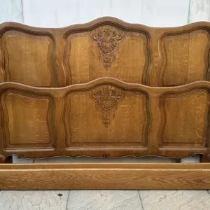 French Louis XV Oak Double Bed Frame – Great Condition - Image 5