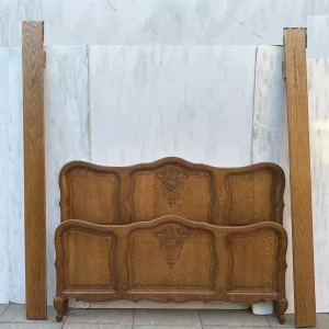 French Louis XV Oak Double Bed Frame – Great Condition