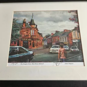 Framed Simpson prints of Bothwell Main Street x2 - Image 2