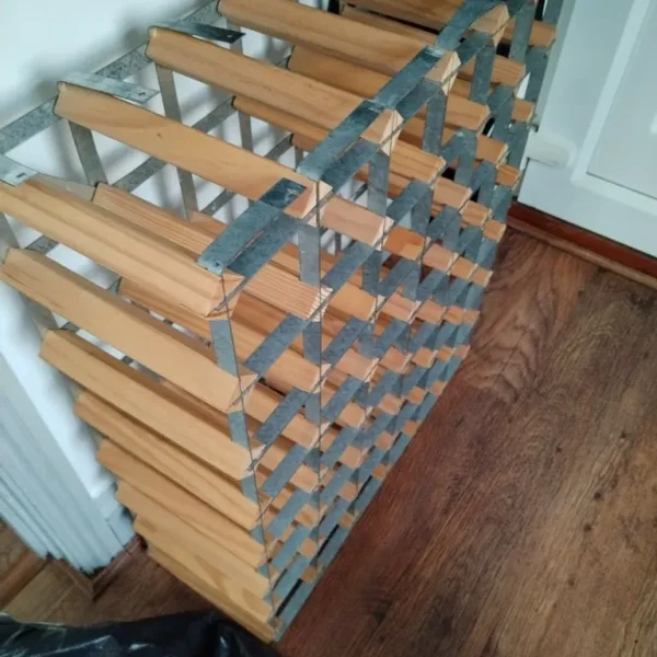Wood/metal wine rack