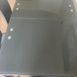 Grey Glass Dining Table and Chairs - Image 4