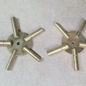 Antique Brass Spider Winding Clock Key Sizes 3 5 7 9 11 and 2 4 6 8 10