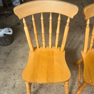 2 pine dining chairs - Image 3