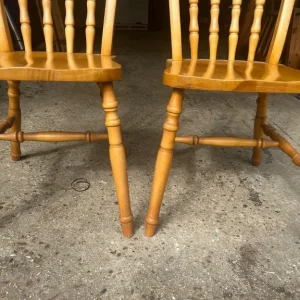 2 pine dining chairs - Image 4