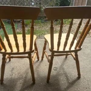 2 pine dining chairs - Image 5