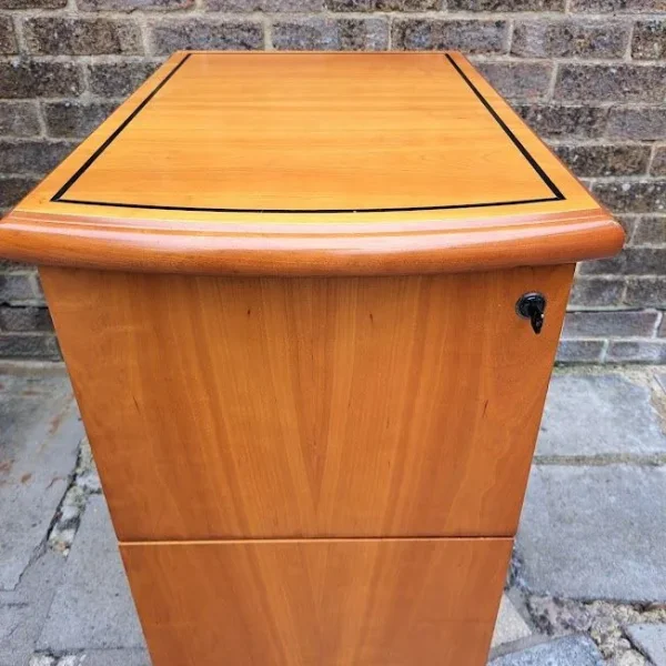 Solid yew wood filing cabinet