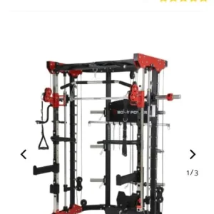Bodypower multi function smith machine with half rack and dual adjustable pulley - Image 3