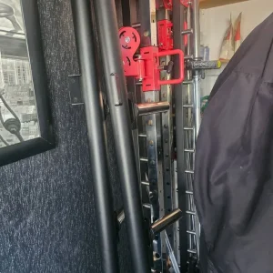 Bodypower multi function smith machine with half rack and dual adjustable pulley