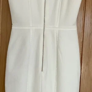 Cream Evening Party Dress From Zara Size 10 Back Zip - Image 2