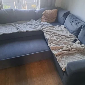 Blue Argos corner sofa bed - Image 2