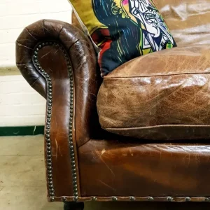 Timothy Oulton Balmoral 3 seater sofa brown leather - Image 3