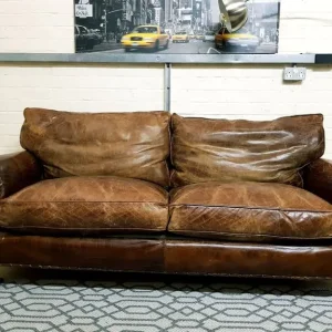 Timothy Oulton Balmoral 3 seater sofa brown leather