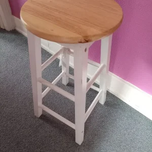 Habitat Pair of Wooden Bar Stools - Two Tone - Image 2