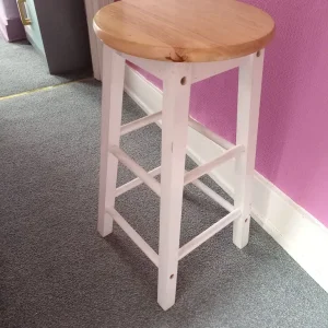 Habitat Pair of Wooden Bar Stools - Two Tone