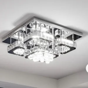 chrome crystal LED ceiling light - Image 2