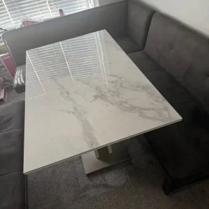 Multicoloured Fabric Dining Table and Chairs Set - Image 4
