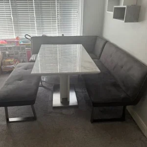 Multicoloured Fabric Dining Table and Chairs Set
