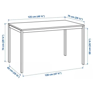 White IKEA Melltorp table - Image 2