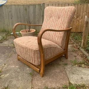 Vintage Continental bentwood armchair recliner art deco