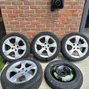 08-13 PEUGEOT 3008 4x ALLOY WHEELS WITH SPARE