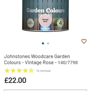 Johnstones garden paint 2.5L vintage rose - Image 4