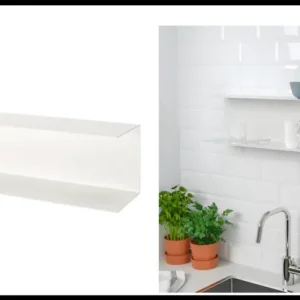 IKEA Botkyrka white metal shelf