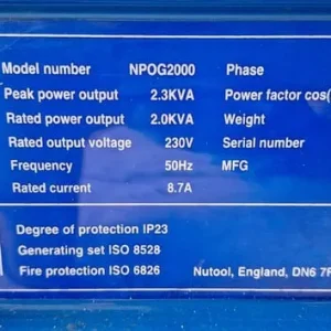 NUPOWER Generator MPN NPOG20 - Image 8