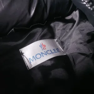 Moncler Men's Shiny Black Hooded Jacket - Image 2