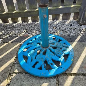 Garden Parasol Cast Iron Base with Flower Design