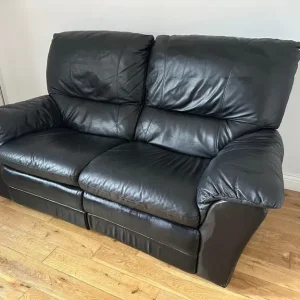 Black 2 seater sofa (recliner)