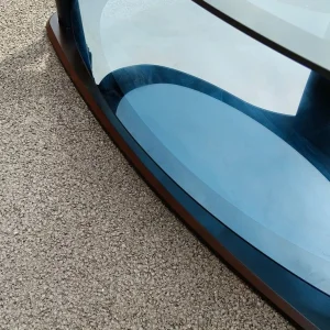 Black / Smoked see through glass corner TV stand - Image 3